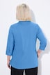 Bubble-bluse, striper, skjortekrage, trekvartermer