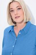 Bubble-bluse, striper, skjortekrage, trekvartermer