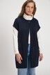 Gilet en maille, chiné, oversized, sans manches, coton bio