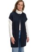 Pletená vesta, melírovaná, oversize, bez rukávů, biobavlna