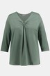 shirt, sierring, classic, V-hals, 3/4-mouwen