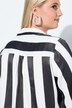 Bluse, Blockstreifen, Hemdkragen, Langarm