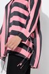 blouse, blokstrepen, overhemdkraag, lange mouwen