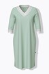 Camicia da notte con orli decorativi, scollo a V e maniche a 3/4