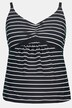Bellieva tankini, striber, rynker, justerbare stropper