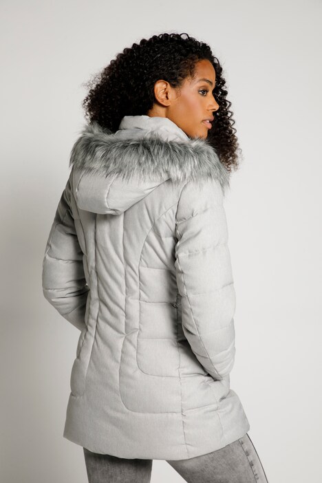 Steppjacke, Kapuze abnehmbar, Stehkragen, 2-Wege-Zipper