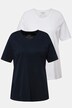 T-Shirts, 2er-Pack, V-Ausschnitt, Halbarm, Biobaumwolle