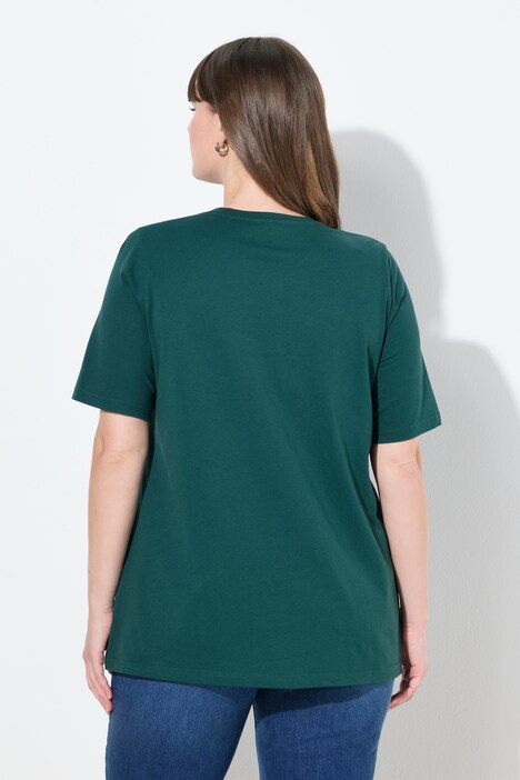 T-shirts, basic, set van 2, V-hals, korte mouwen, biologisch katoen