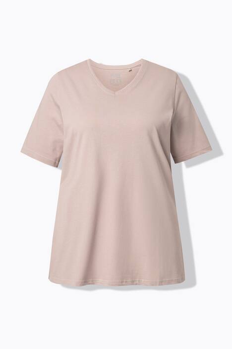 T-shirts, basic, set van 2, V-hals, korte mouwen, biologisch katoen