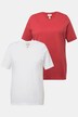T-Shirts, 2er-Pack, V-Ausschnitt, Halbarm, Biobaumwolle
