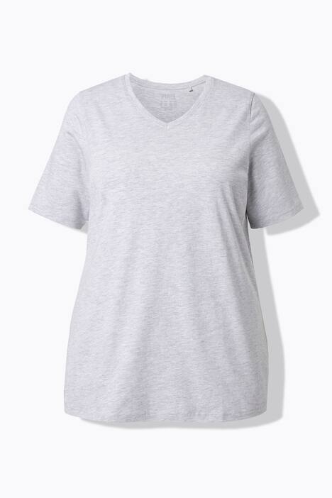 T-shirts, basic, set van 2, V-hals, korte mouwen, biologisch katoen