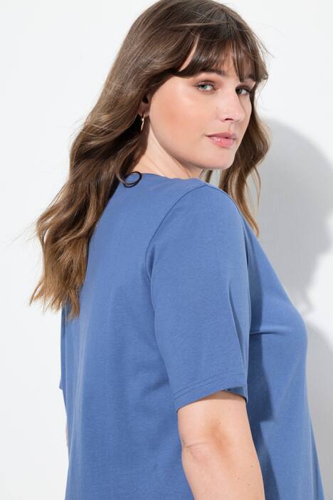 T-shirts, basic, set van 2, V-hals, korte mouwen, biologisch katoen