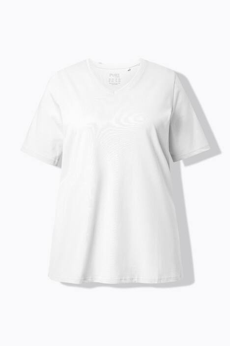 T-shirts, basic, set van 2, V-hals, korte mouwen, biologisch katoen