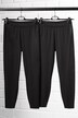 Leggings, slim fit, høj talje, elastisk linning, dobbeltpakke
