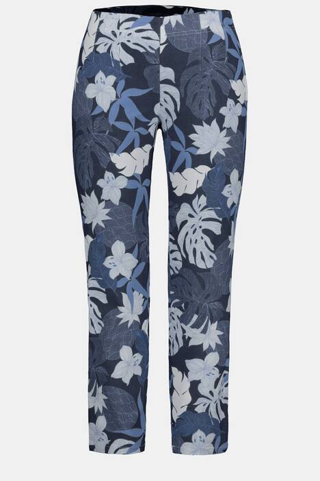 7/8-Bengalinhose Julia, Dschungelmuster, schmales Bein