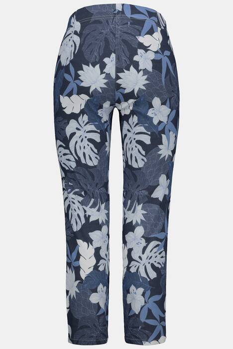 7/8-Bengalinhose Julia, Dschungelmuster, schmales Bein