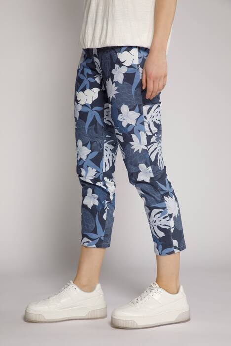 7/8-Bengalinhose Julia, Dschungelmuster, schmales Bein