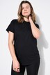 Lang skjorte, rund hals, oversized, korte ermer, dobbeltpakke