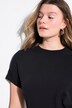 Lang skjorte, rund hals, oversized, korte ermer, dobbeltpakke