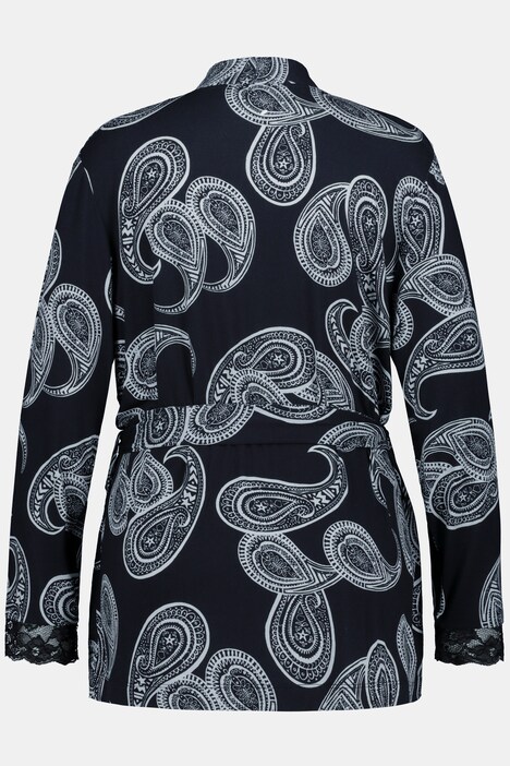 Pyjama-Twinset, Paisley-Design, Langarm