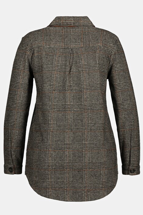 Overshirt, Karo, extraweit, Hemdkragen, Langarm