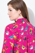 overhemdblouse, vogels, overhemdkraag, lange mouwen