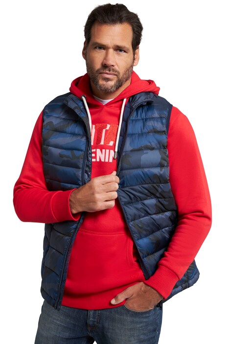 Prošívaná vesta, barevný maskáčový vzor, do 8XL