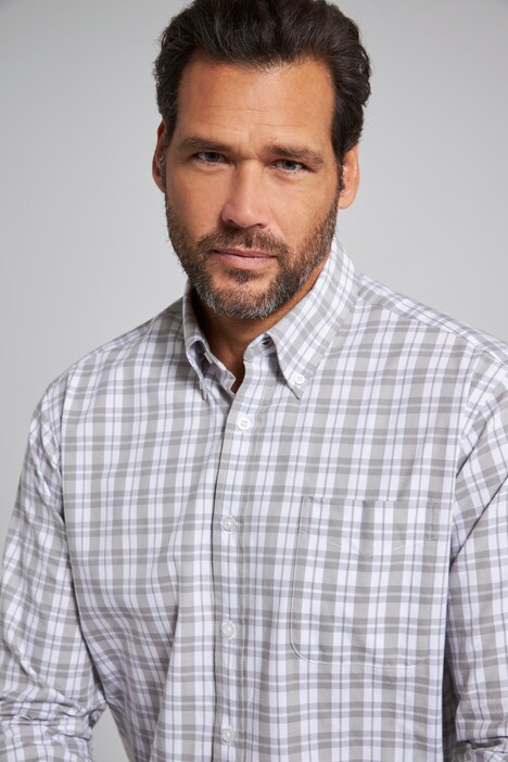 Karohemd, Langarm, Buttondown-Kragen, Modern Fit