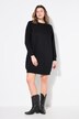 Sweatkjole, oversize, rund hals, langærmet, fremhævede skuldre