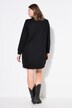 Sweatkjole, oversize, rund hals, langærmet, fremhævede skuldre
