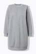 Robe en molleton, coupe oversize. Épaules travaillées, encolure ronde et manches longues.