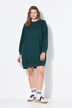 Abito di felpa dal taglio oversize con scollo a girocollo, maniche lunghe e spalle valorizzate