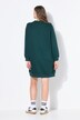 Abito di felpa dal taglio oversize con scollo a girocollo, maniche lunghe e spalle valorizzate