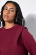 Sweatjurk, oversized, ronde hals, lange mouwen, opvallende schouders