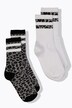 Calcetines originales, canalé, leopardo, dos pares