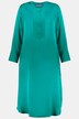 Decorative Button Placket Belted Dress