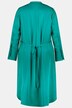Decorative Button Placket Belted Dress