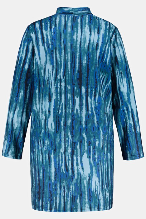 Chaqueta de jersey, estampado, forma abierta, cuello chal, mangas de campana