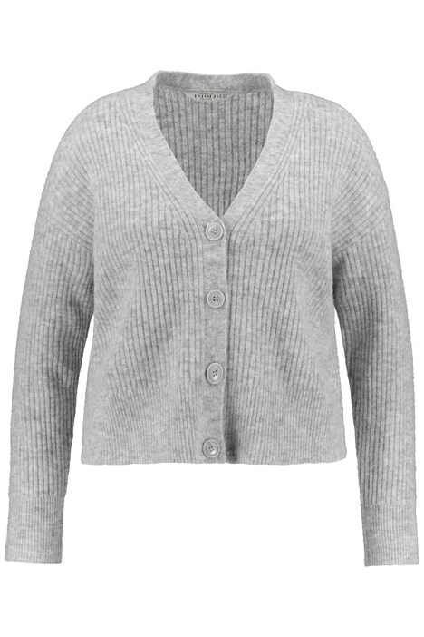 Prémiový rozepínací svetr, krátký, oversize, dlouhé rukávy