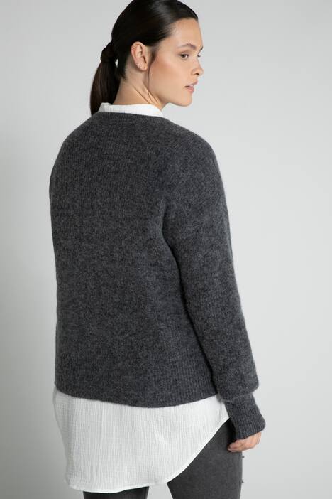 Pullover, oversized, Rundhals, Langarm, Premium
