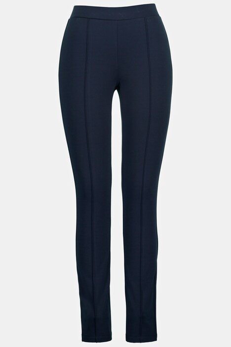 7/8-Winter-Leggings Julia, Elastikbund, Biesen, schmal