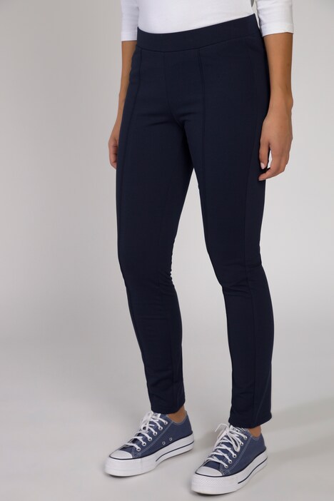 7/8-Winter-Leggings Julia, Elastikbund, Biesen, schmal