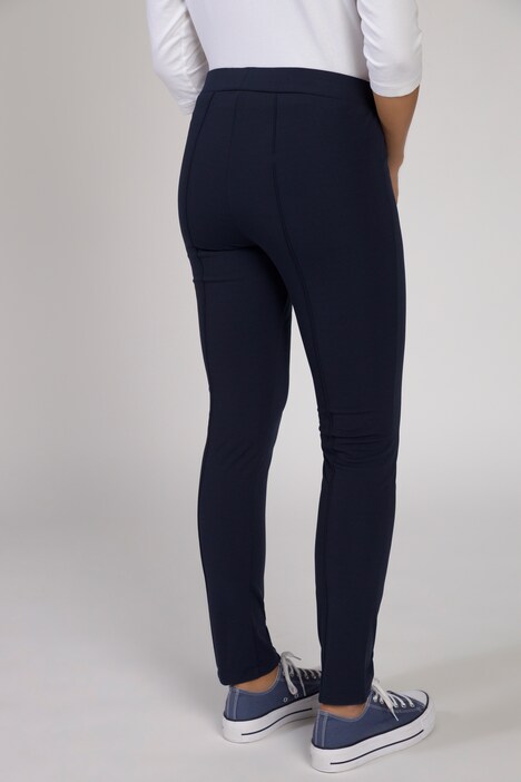 7/8-Winter-Leggings Julia, Elastikbund, Biesen, schmal