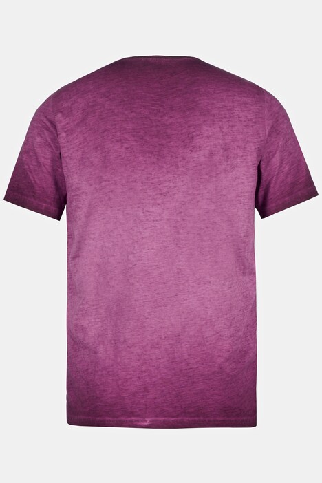 Henley, Shirt, oil dyed Flammjersey, Halbarm