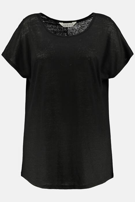 Leinenshirt, oversized, Rundhals, Premium