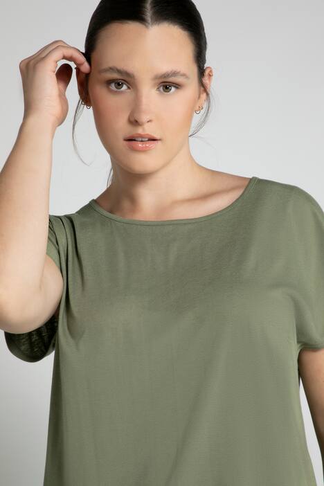 Leinenshirt, oversized, Rundhals, Premium