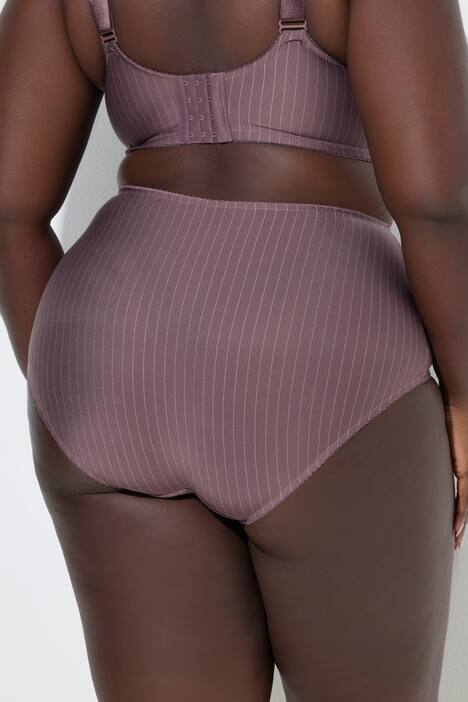 Lot de 2 culottes midi, fines rayures, modèle moyennement échancré