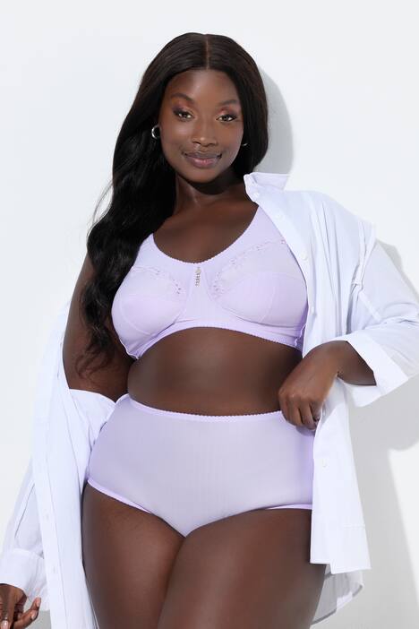 Lot de 2 culottes midi, fines rayures, modèle moyennement échancré