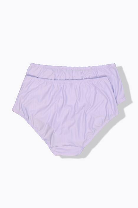 Lot de 2 culottes midi, fines rayures, modèle moyennement échancré