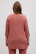 Longshirt, blonder, V-udskæring, 3/4-ærmer, økologisk bomuld